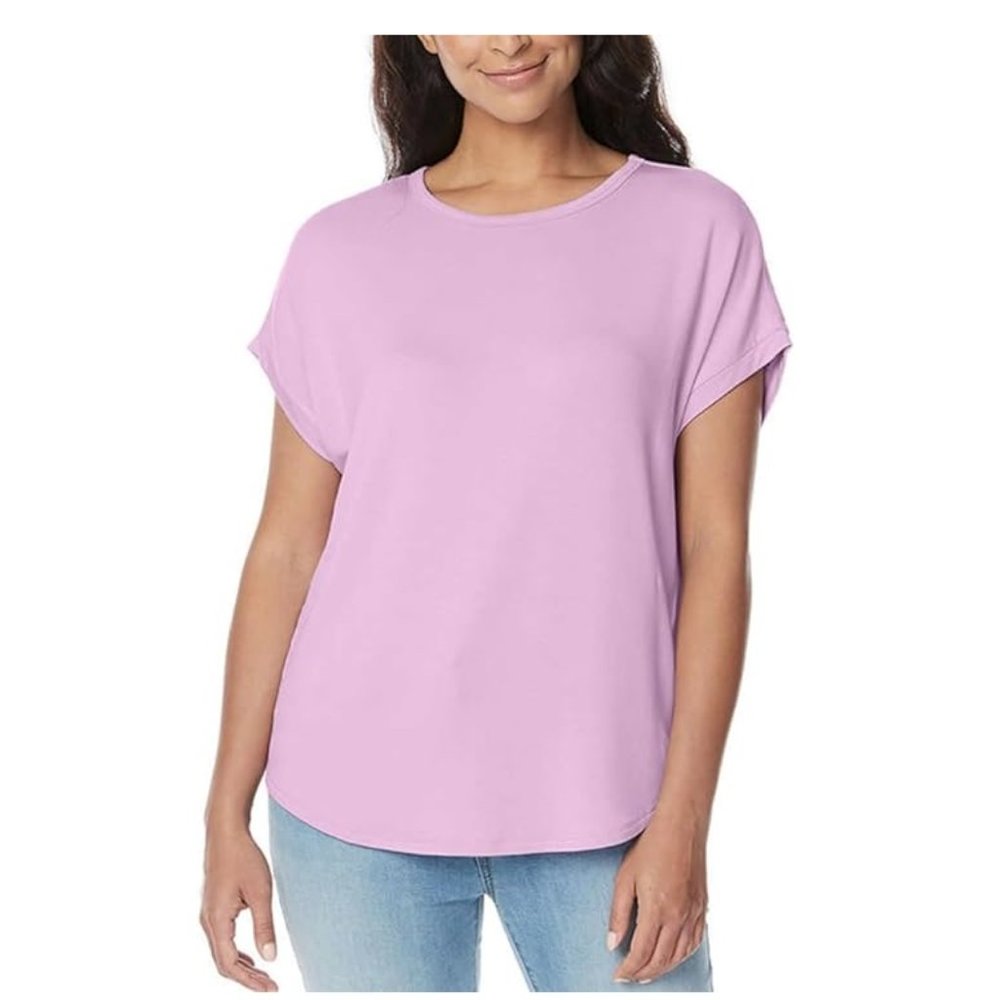 NWT Buffalo David Bitton Women's French Terry Short Sleeve Tee Size XL $40 4D138